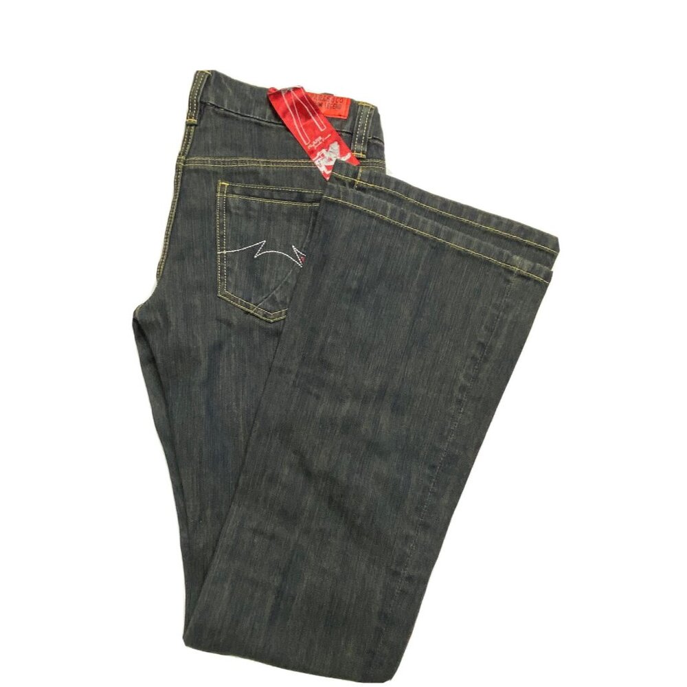 NWT Parasuco Denim Legend 26X34 Flare Wide Leg Jeans Red Label